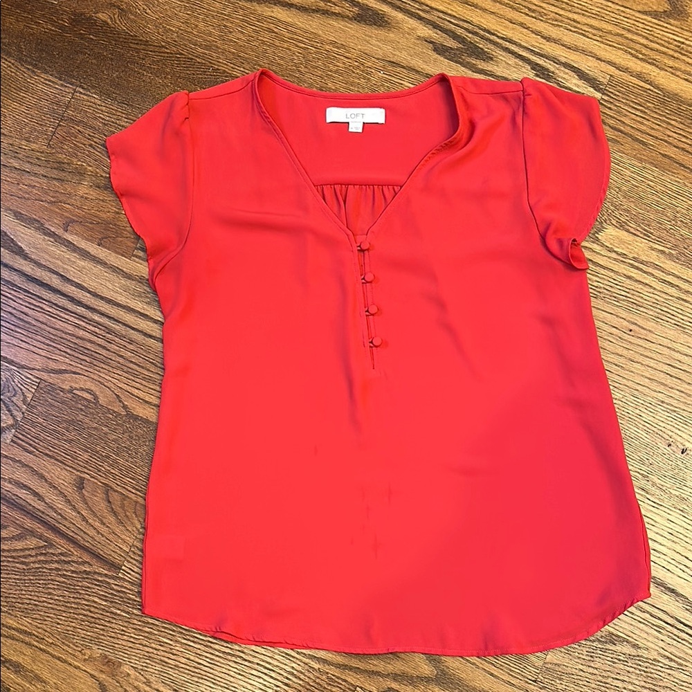 GUC LOFT Red Blouse; M